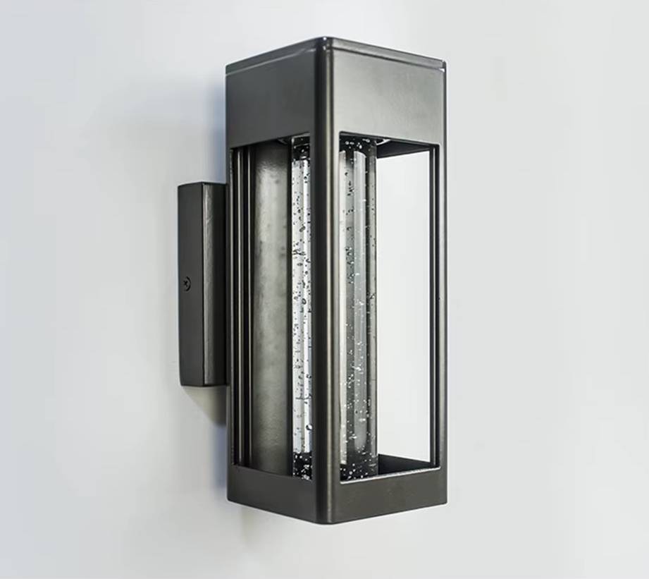 Verthara Premium Modern Outdoor Wall Lamp with Crystal Bubble Glass – 11W LED, IP65 Waterproof Exterior Wall Light for Garden and Entryway Cold White / H349mm