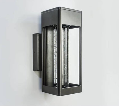 Verthara Premium Modern Outdoor Wall Lamp with Crystal Bubble Glass – 11W LED, IP65 Waterproof Exterior Wall Light for Garden and Entryway Cold White / H349mm