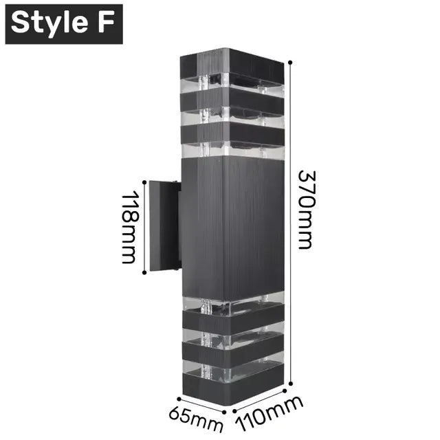 Verthara Premium Modern Outdoor Wall Light - Waterproof Sconce - LED - Square Shape - IP65 Rated - Ideal for Balconies - Garden Wall Lights