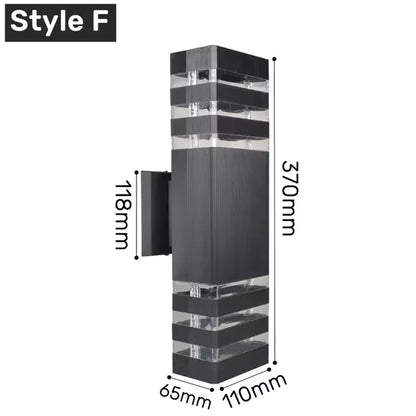 Verthara Premium Modern Outdoor Wall Light - Waterproof Sconce - LED - Square Shape - IP65 Rated - Ideal for Balconies - Garden Wall Lights