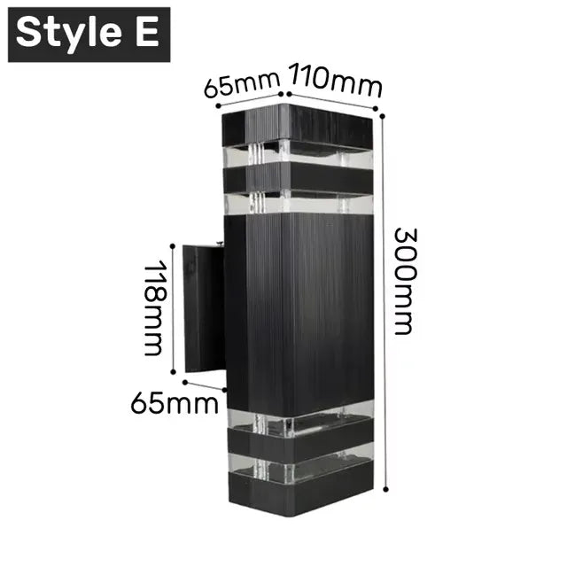 Verthara Premium Modern Outdoor Wall Light - Waterproof Sconce - LED - Square Shape - IP65 Rated - Ideal for Balconies - Garden Wall Lights