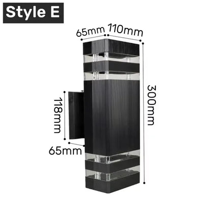 Verthara Premium Modern Outdoor Wall Light - Waterproof Sconce - LED - Square Shape - IP65 Rated - Ideal for Balconies - Garden Wall Lights