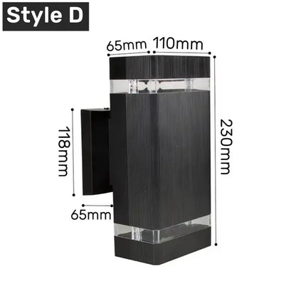 Verthara Premium Modern Outdoor Wall Light - Waterproof Sconce - LED - Square Shape - IP65 Rated - Ideal for Balconies - Garden Wall Lights