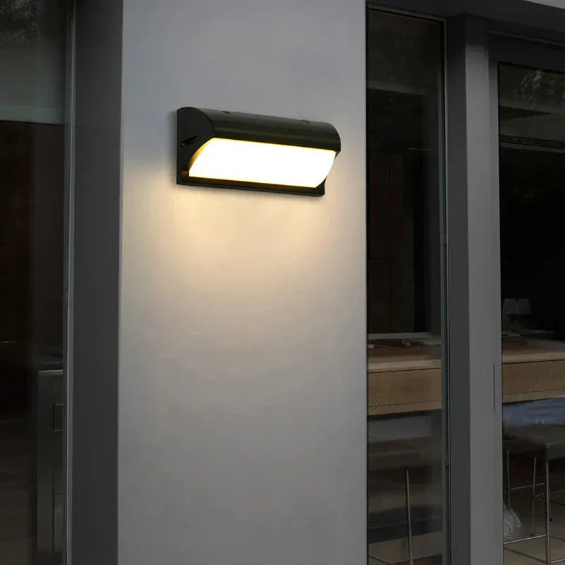 Verthara Premium Modern Outdoor Wall Light With Motion Sensor - Waterproof - LED - Black - IP65 Rated - Ideal For Garden And Balcony