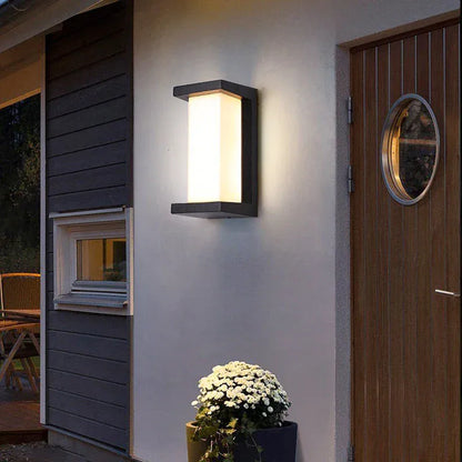 Verthara Premium Modern Outdoor Wall Light With Motion Sensor - Waterproof - LED - Black - IP65 Rated - Ideal For Garden And Balcony