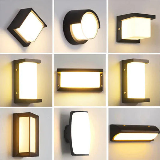 Verthara Premium Modern Outdoor Wall Light With Motion Sensor - Waterproof - LED - Black - IP65 Rated - Ideal For Garden And Balcony