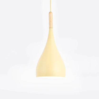 Verthara Premium Modern Pendant Light - Hanging Fixture - E27 - Solid Wood - Adjustable Height - Nordic Style - Ideal For Kitchen Island Lighting A style yellow / White power cord