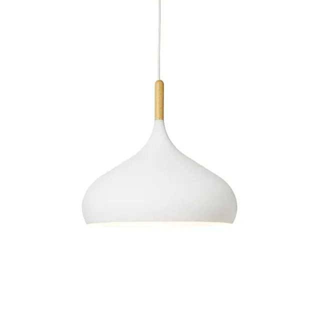 Verthara Premium Modern Pendant Light - Hanging Fixture - E27 - Solid Wood - Adjustable Height - Nordic Style - Ideal For Kitchen Island Lighting C style white / White power cord
