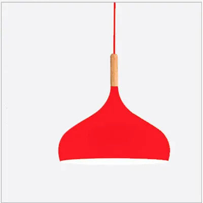 Verthara Premium Modern Pendant Light - Hanging Fixture - E27 - Solid Wood - Adjustable Height - Nordic Style - Ideal For Kitchen Island Lighting C style red / Same power cord