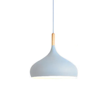 Verthara Premium Modern Pendant Light - Hanging Fixture - E27 - Solid Wood - Adjustable Height - Nordic Style - Ideal For Kitchen Island Lighting C style blue / White power cord