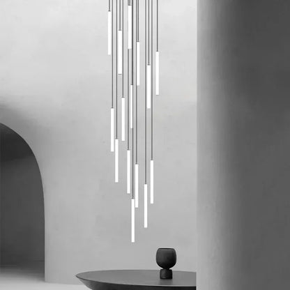 Verthara Premium Rotating Linear Acrylic Staircase Chandelier