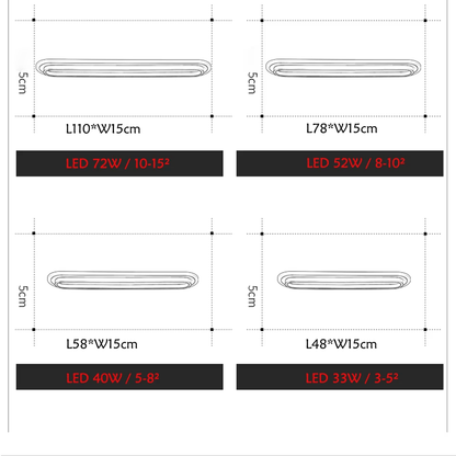 Verthara Premium Modern Slim LED Strip Ceiling Light Dimmable
