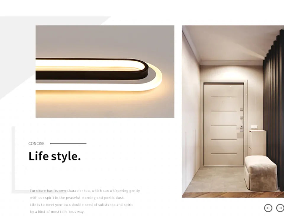Verthara Premium Modern Slim LED Strip Ceiling Light Dimmable