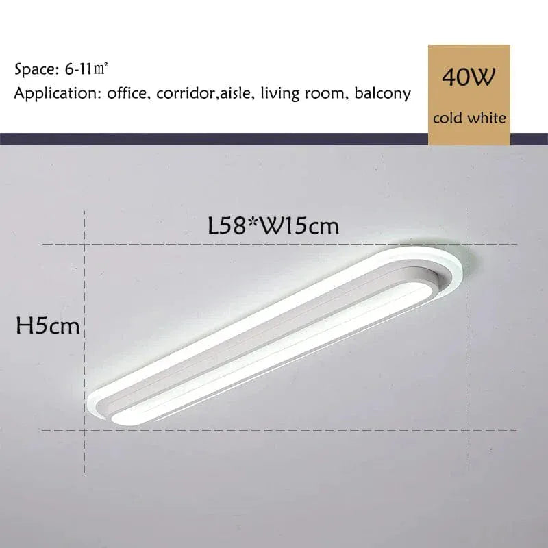 Verthara Premium Modern Slim LED Strip Ceiling Light Dimmable