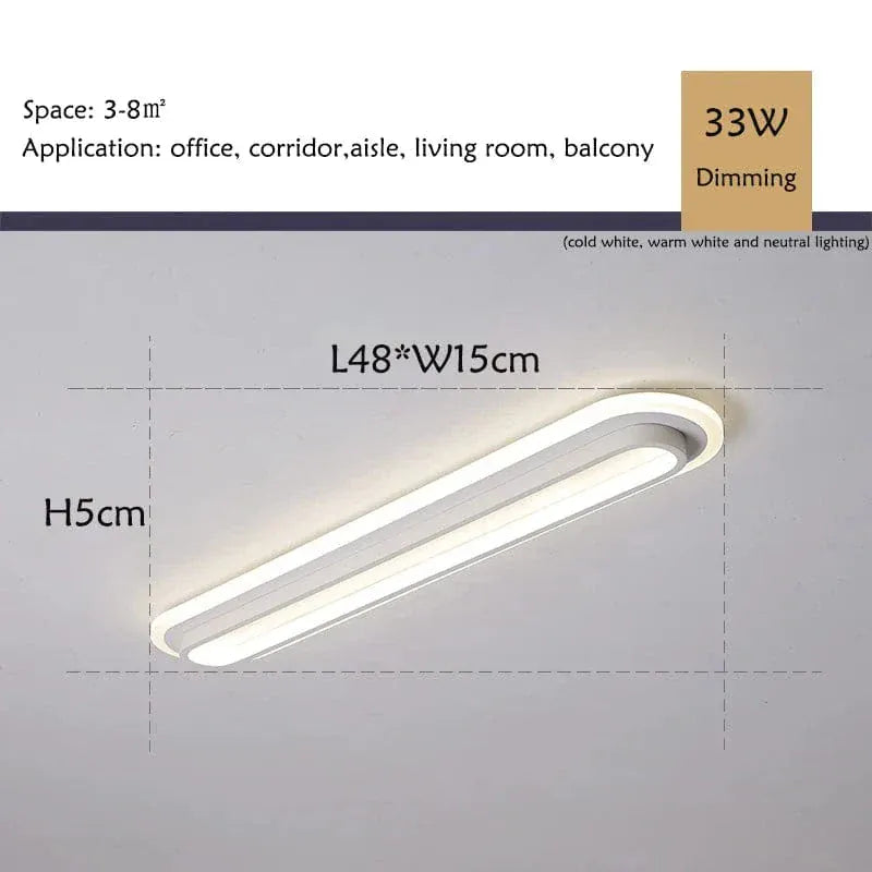 Verthara Premium Modern Slim LED Strip Ceiling Light Dimmable