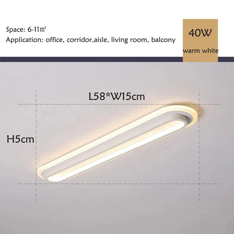 Verthara Premium Modern Slim LED Strip Ceiling Light Dimmable