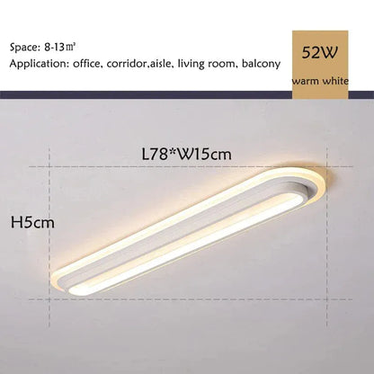 Verthara Premium Modern Slim LED Strip Ceiling Light Dimmable