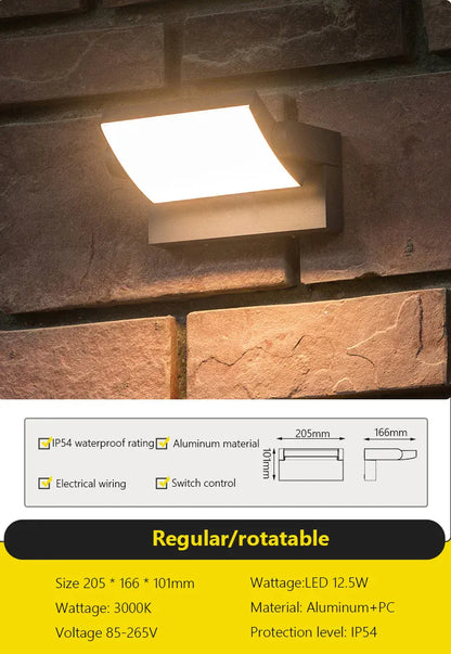 Verthara Premium Motion Sensor Outdoor LED Wall Light without  sensor