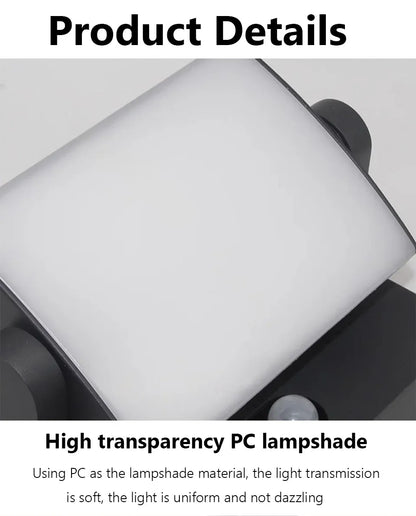 Verthara Premium Motion Sensor Outdoor LED Wall Light