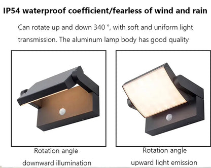 Verthara Premium Motion Sensor Outdoor LED Wall Light