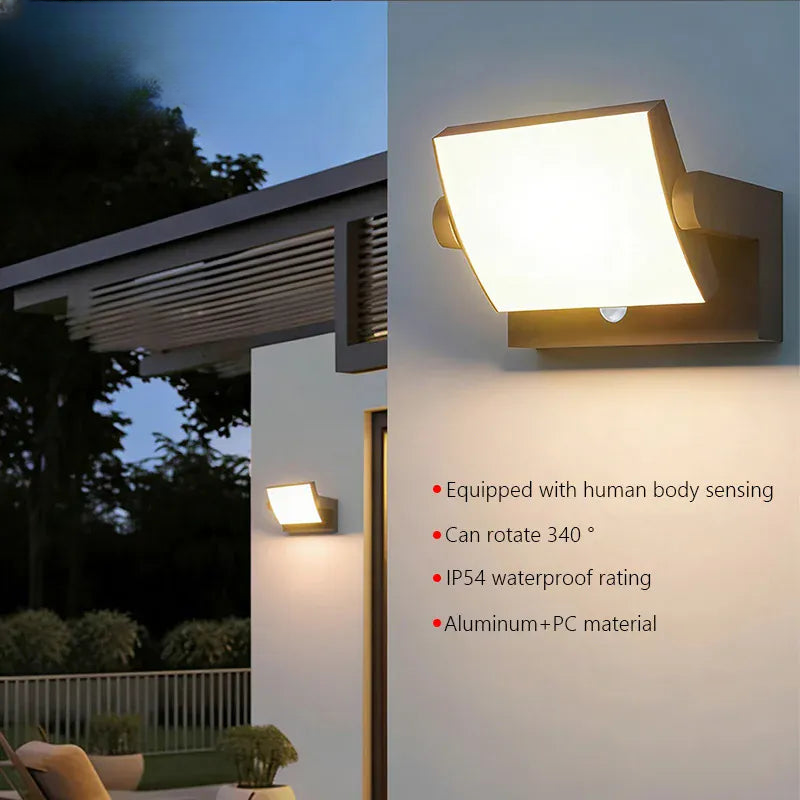 Verthara Premium Motion Sensor Outdoor LED Wall Light