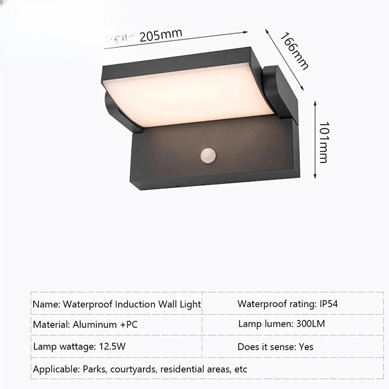 Verthara Premium Motion Sensor Outdoor LED Wall Light