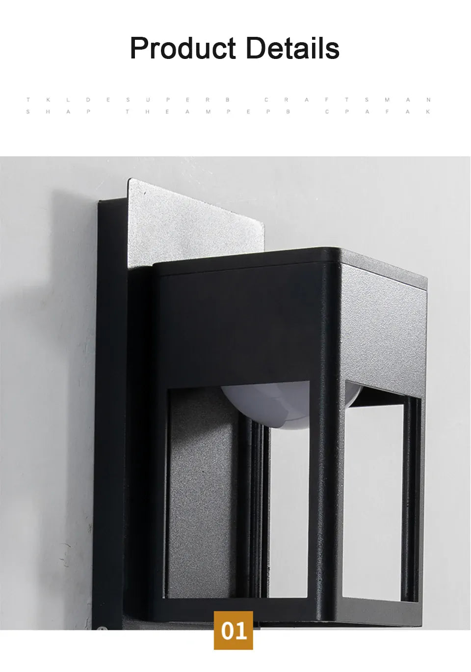 Verthara Premium Motion Sensor Outdoor LED Wall Sconce