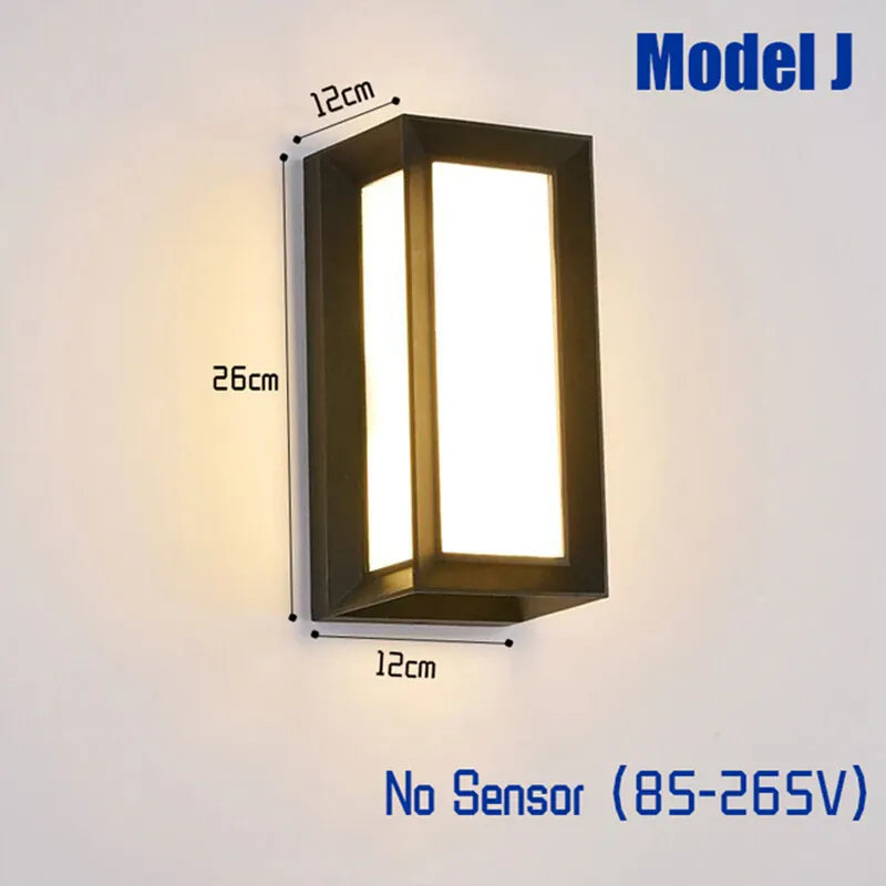 Verthara Premium Motion Sensor Outdoor Wall Light Cool white / G style