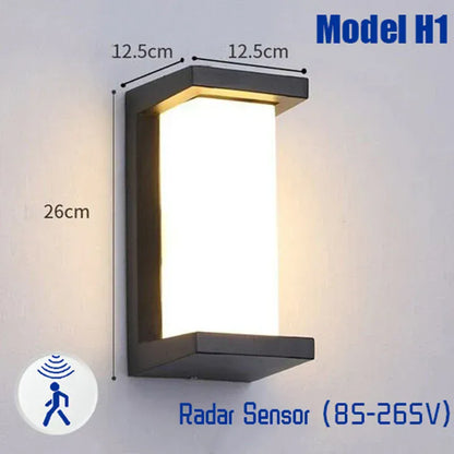 Verthara Premium Motion Sensor Outdoor Wall Light