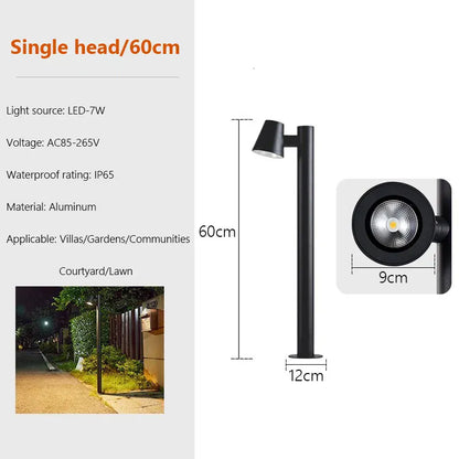 Verthara Premium Multi-Head Rotating Outdoor Garden Spotlight