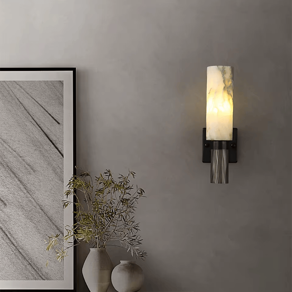 Verthara Premium Natural Marble Bedside Wall Sconce