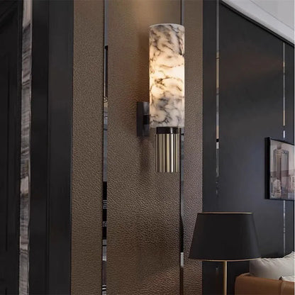 Verthara Premium Natural Marble Bedside Wall Sconce