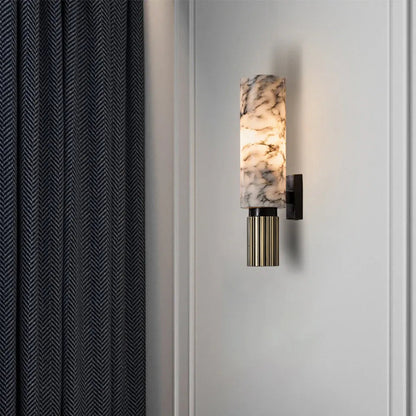 Verthara Premium Natural Marble Bedside Wall Sconce