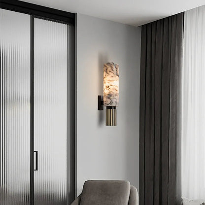 Verthara Premium Natural Marble Bedside Wall Sconce