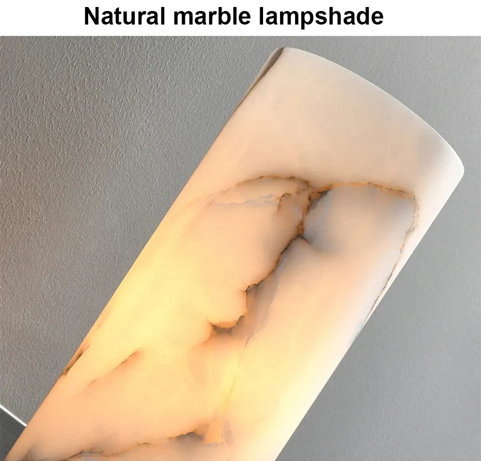 Verthara Premium Natural Marble Bedside Wall Sconce