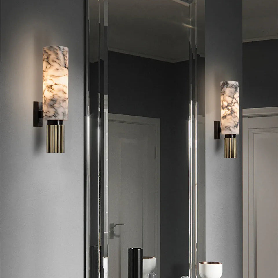 Verthara Premium Natural Marble Bedside Wall Sconce