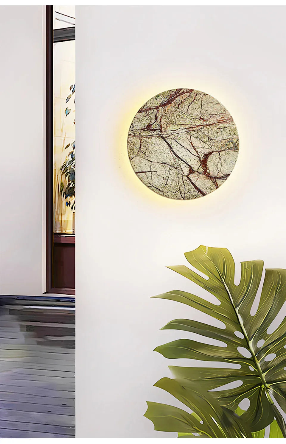 Verthara Premium Natural Marble Outdoor Wall Light Warm  white