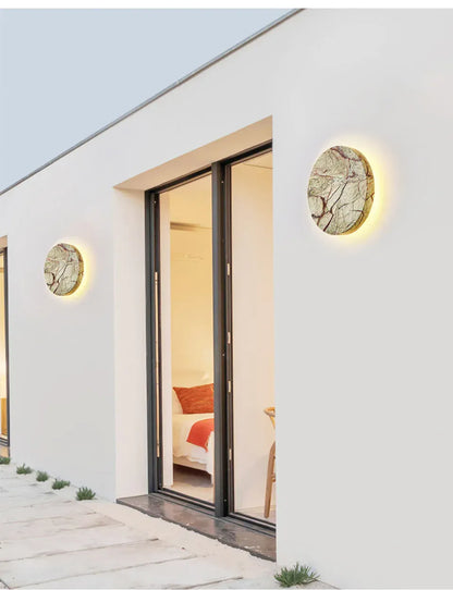 Verthara Premium Natural Marble Outdoor Wall Light Warm  white