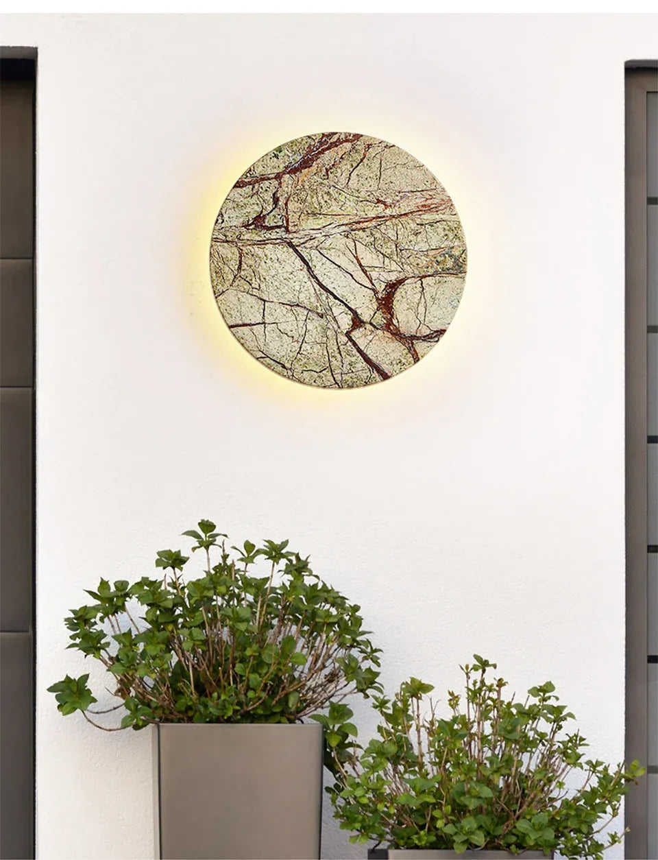 Verthara Premium Natural Marble Outdoor Wall Light Warm  white