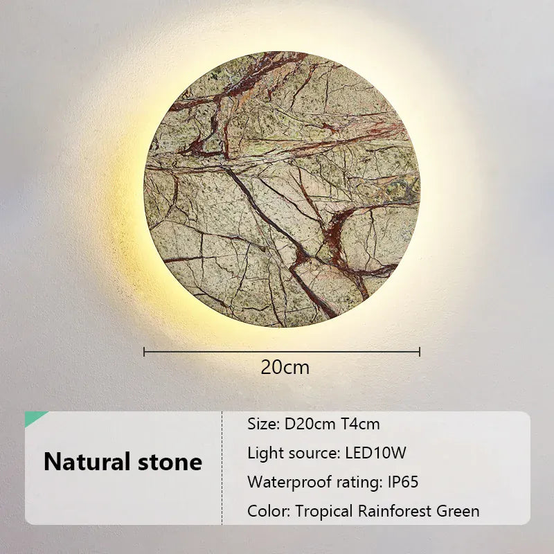 Verthara Premium Natural Marble Outdoor Wall Light Warm  white