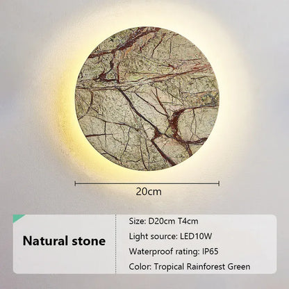 Verthara Premium Natural Marble Outdoor Wall Light Warm  white