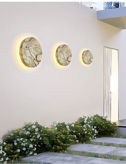 Verthara Premium Natural Marble Outdoor Wall Light Warm  white