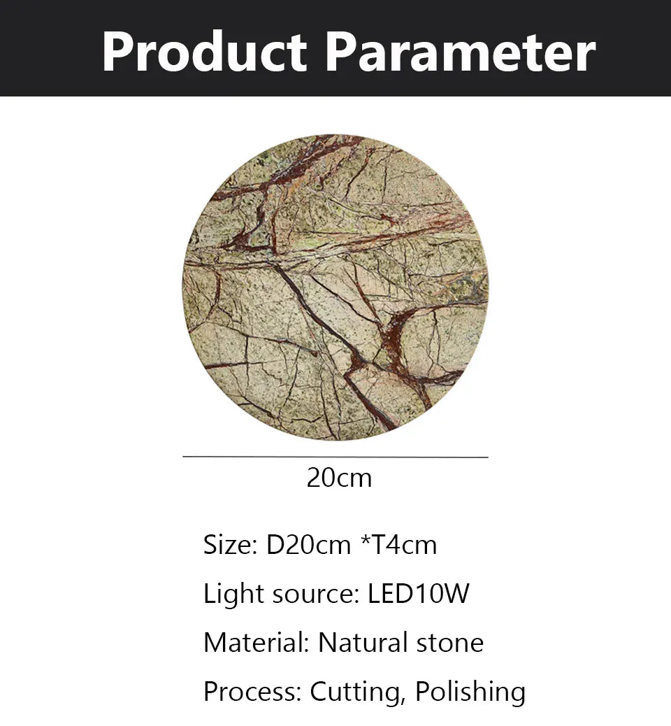 Verthara Premium Natural Marble Outdoor Wall Light Warm  white