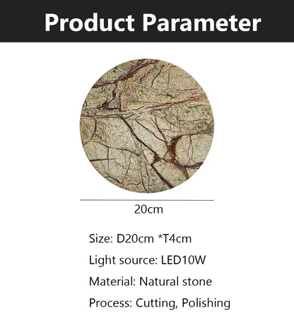 Verthara Premium Natural Marble Outdoor Wall Light Warm  white
