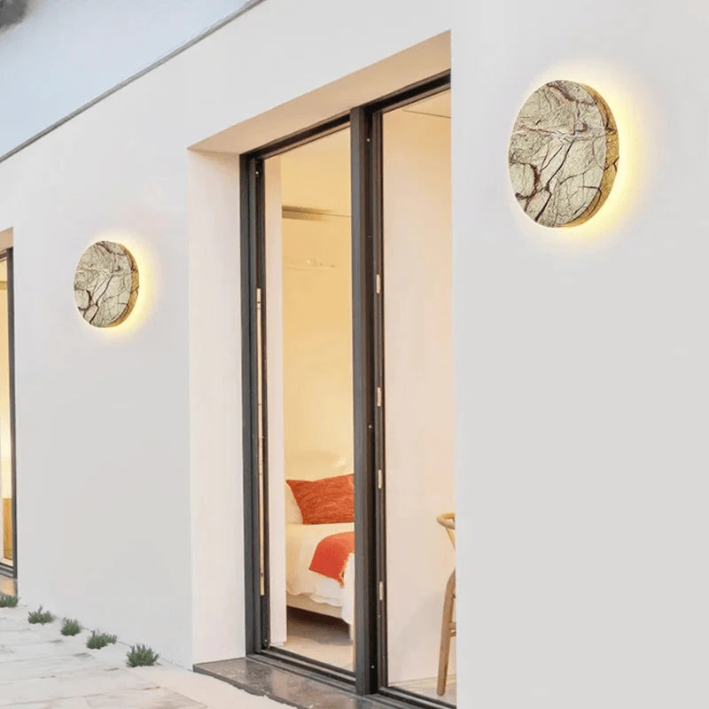 Verthara Premium Natural Marble Outdoor Wall Light Warm  white