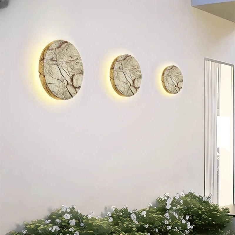 Verthara Premium Natural Marble Outdoor Wall Light Warm  white
