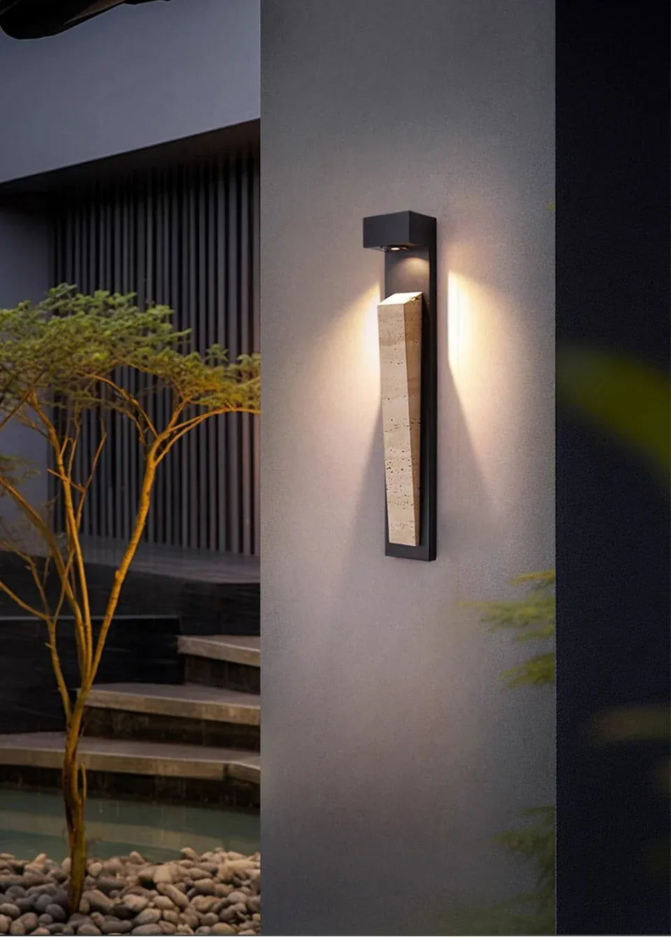 Verthara Premium Natural Stone Exterior Wall Light Warm White