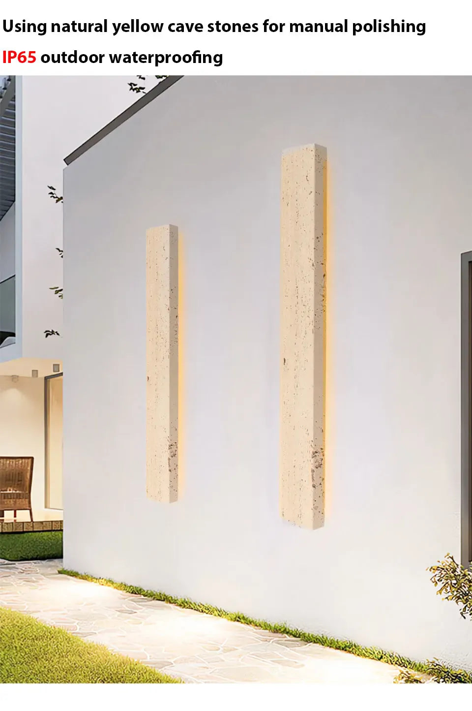Verthara Premium Natural Stone Outdoor Wall Light