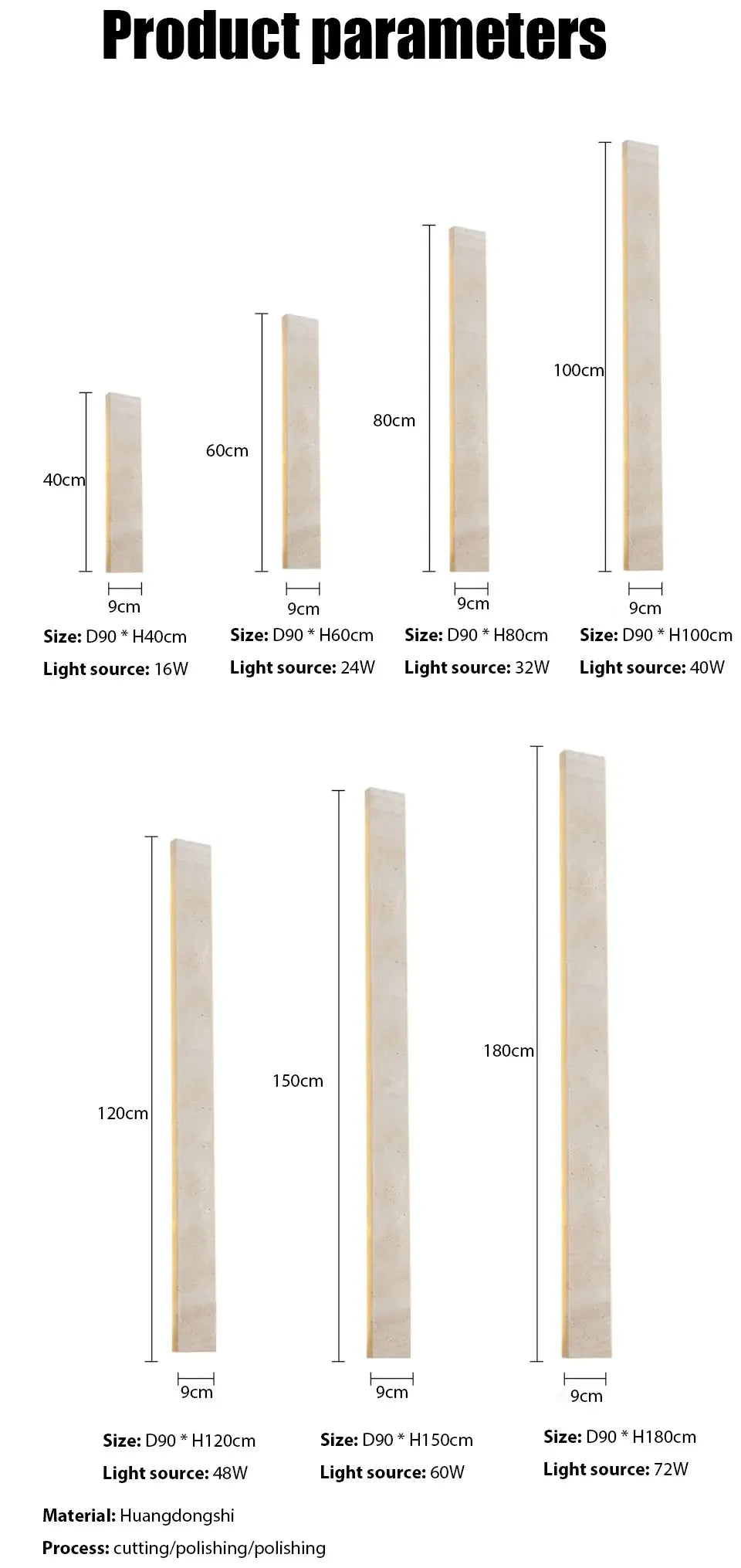 Verthara Premium Natural Stone Outdoor Wall Light