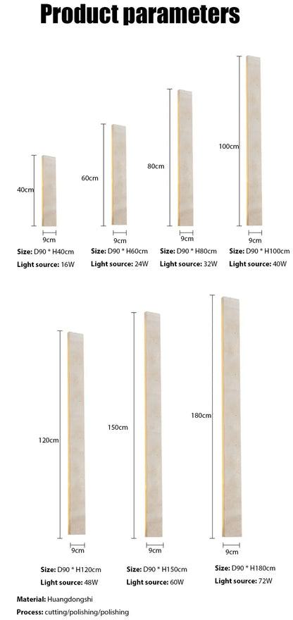Verthara Premium Natural Stone Outdoor Wall Light